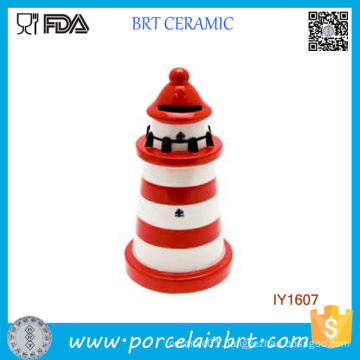 Creative Decoration Lighthouse Ceramic Money Bank